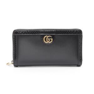 Gucci Ophidia Round Long Wallet Exotic Leather Black